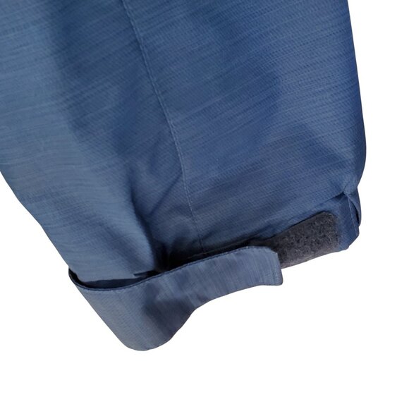 FREE TECH Hooded Jacket Coat Men's L Blue Quilt Lining Full Zip Placket Pocket - Picture 8 of 12